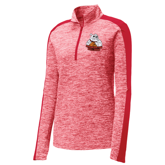 Bulldogs : Women's Lightweight Electric Heather Colorblock 1/4-Zip Pullover